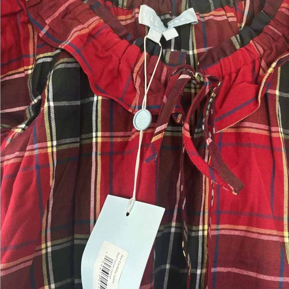 Hill House Home Cordelia Dress - Red Tartan - Picture 3 of 4